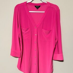 Hot Pink Button-Down Shirt